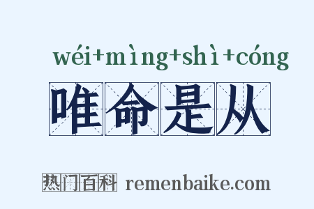 唯命是从是什么意思的图片